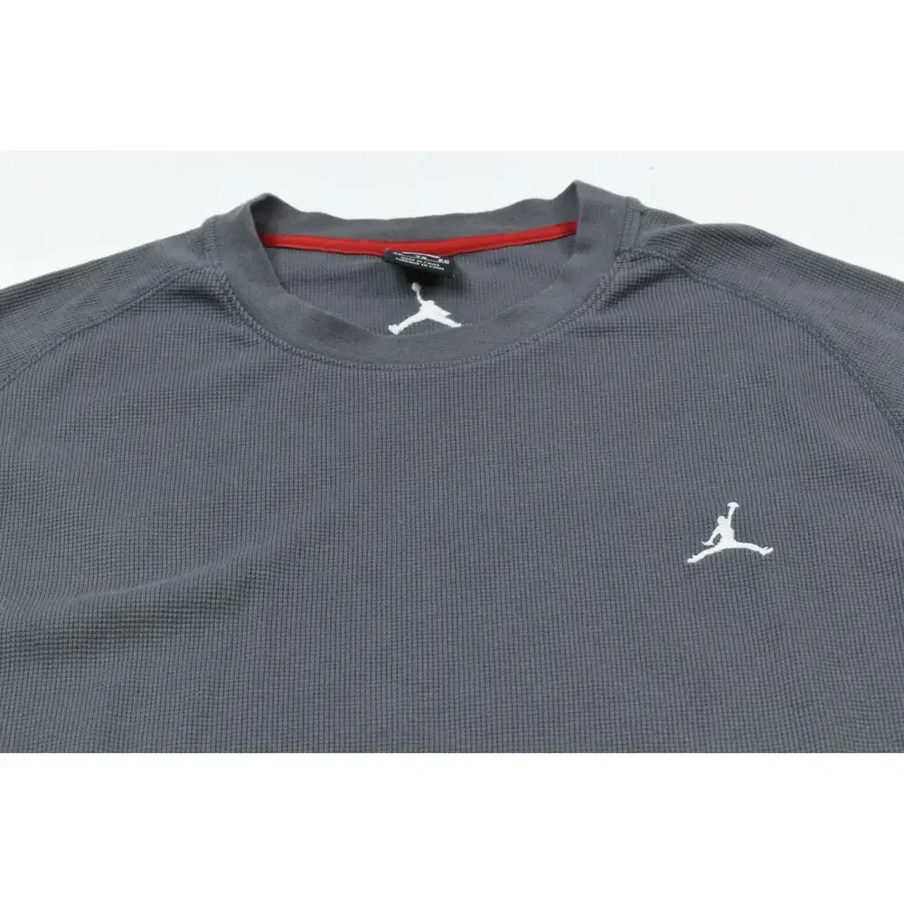 Air Jordan Thermal Shirt Mens XL Gray Long Sleeve Crew Neck Pullover Athletic